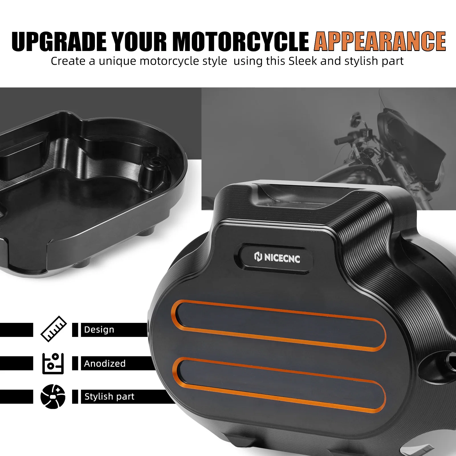غطاء جانبي لنقل الدراجة النارية غطاء موضع الترس لدراجة Harley Road Glide FLTRX CVO Road Glide Road King FLHR Street Glide