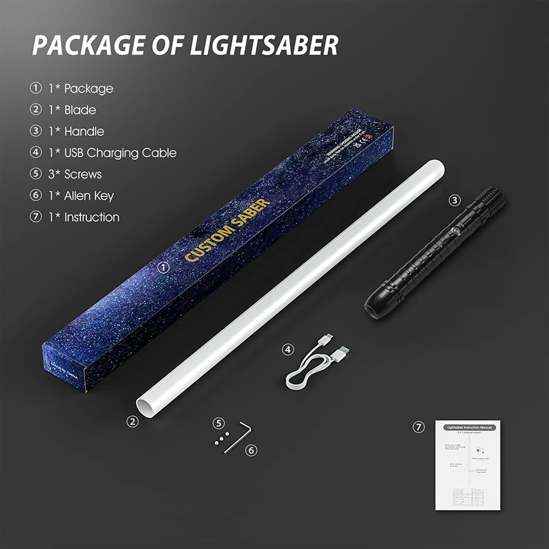 Metalen Handvat Lightsaber Rgb 15 Kleuren Veranderen Laser Zwaard Zware Dueling Geluid Twee In Een Light Saber Cosplay Rekwisieten