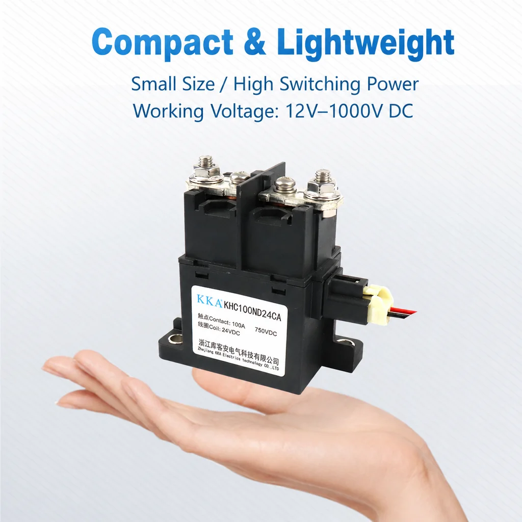 KKA High-Voltage DC Contactors 30/50/100/150A 1000V High-Power Relays New Energy Vehicle Charging Piles Energy Storage Batteries