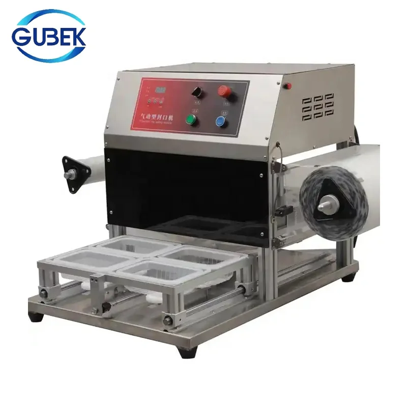 Fast Food Box Plate Plastic Aluminum Foil Tray Sealing Machine For Take-out