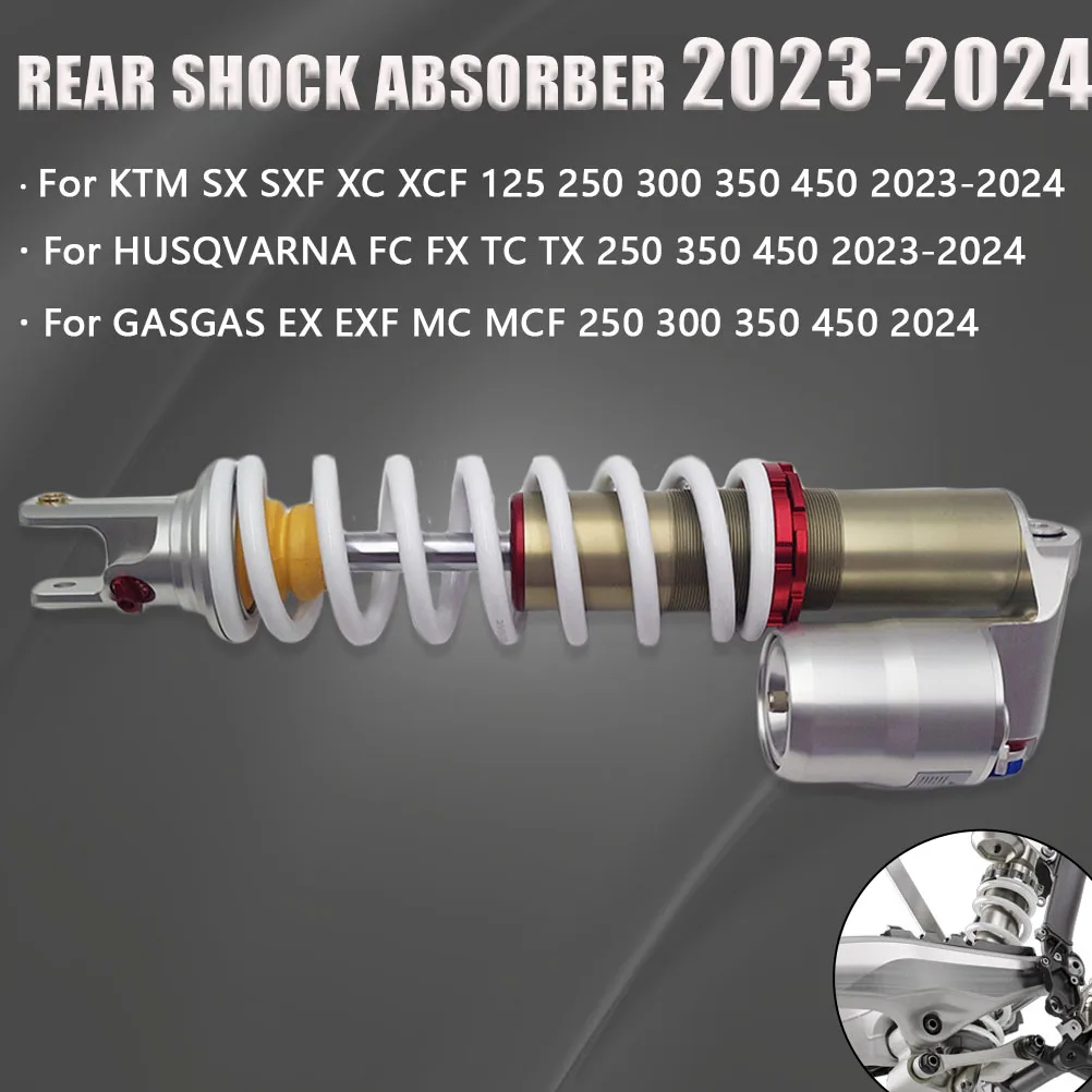 2023-2024 Motorcycle Rear Shock Absorber Suspension Spring Adjustable Damping For KTM HUSQVARNA GASGAS SX SXF XC XCF FC TC MC EC