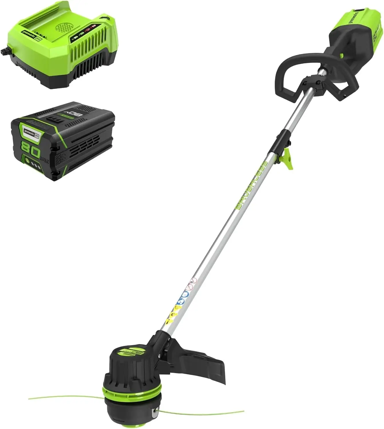 

80V Cordless String Trimmer with 16" Cutting Path, Variable Speed, Lightweight Design, and 4-Year Warranty