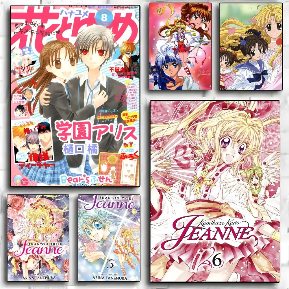 Póster de Anime Kamikaze Kaitou Jeanne, adhesivo artístico autoadhesivo, papel impermeable, decoración de pared para cafetería, Bar y habitación