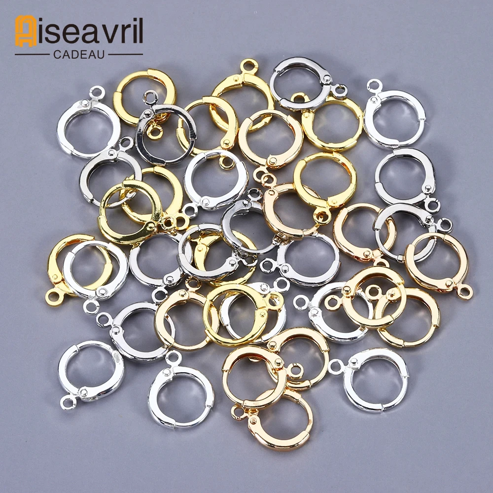 

50/100pcs Fashion 14K/18K Gold Silver Plated French Earring Hooks Wire Settings DIY Jewelry Making Findings Accessories