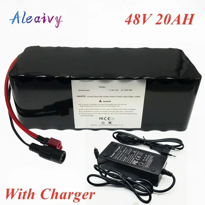 

NEW 48V Battery 20Ah 1000w 13S3P 18650 Lithium-ion Battery Pack for 54.6v Electric Bicycle Scooter with BMS Discharge Charger