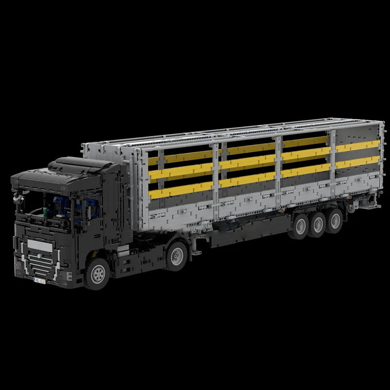 Moc Bouwstenen Combinatie DAF XF460 Trailer met Struds Model Technologie Bricks DIY Truck Bouw Montage Speelgoed Gift