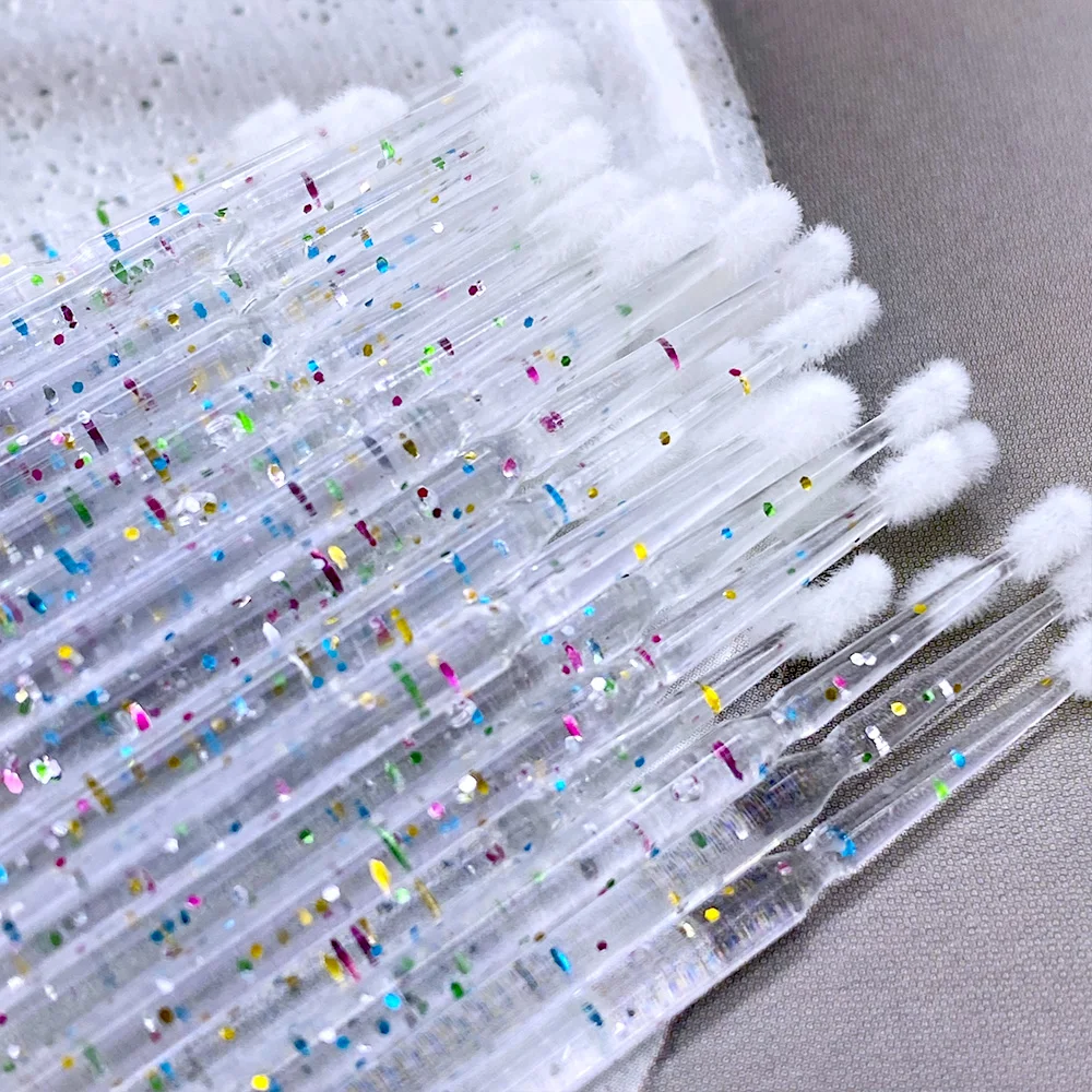 100 Uds. Microcepillo desechable, varitas para rímel, aplicador, hisopo para quitar pestañas, microcepillo, extensión de pestañas, herramientas de pinceles de maquillaje