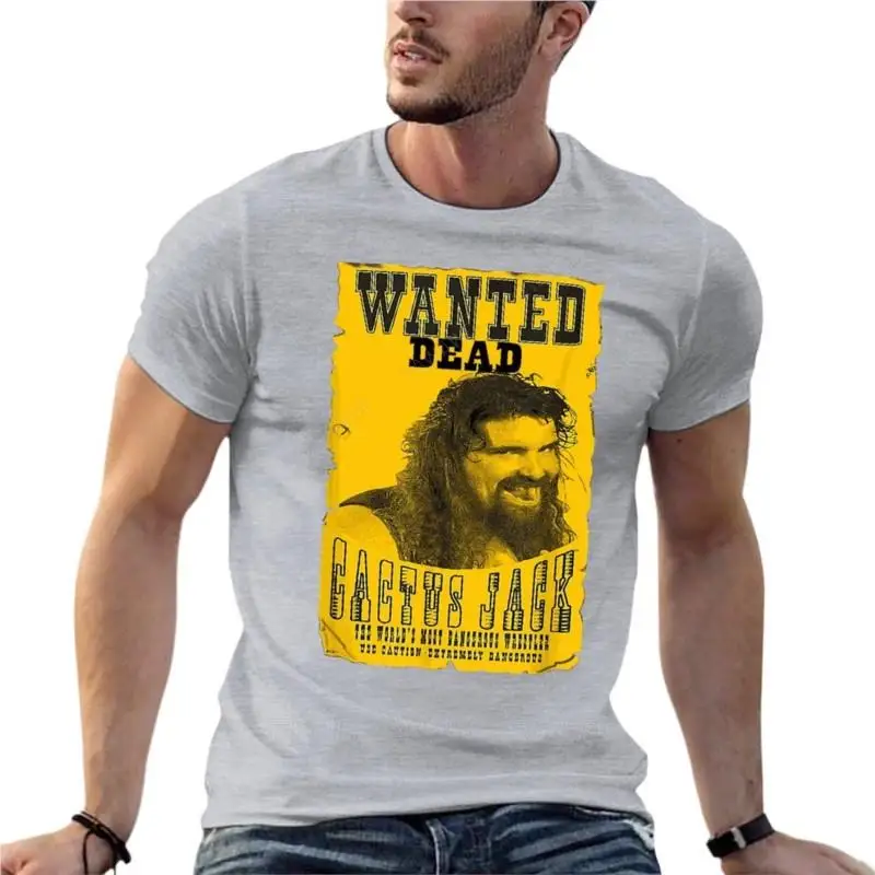 Cactus Jack Mick Foley Oversized T-Shirts Summer Men'S Clothes 100% Cotton Streetwear Big Size Tops Tee