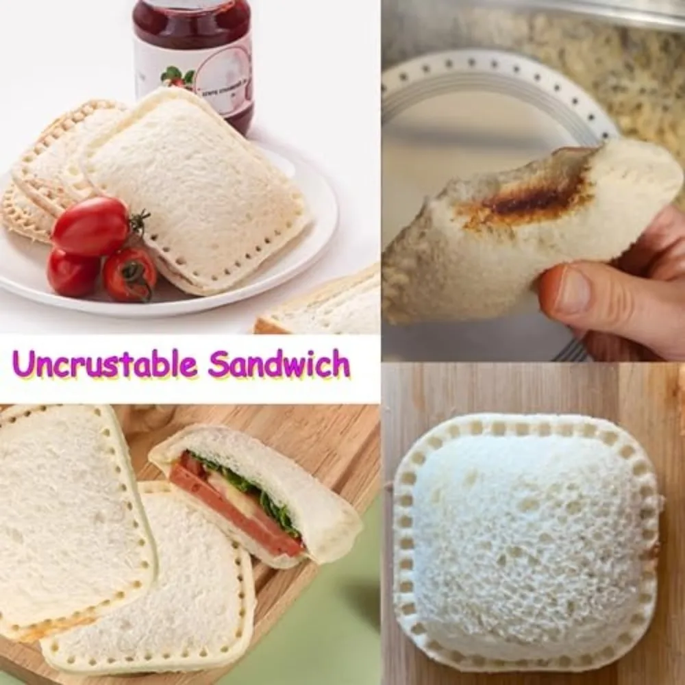 

PP Sandwich Cutter Square Shaped Stainless Steel Sandwich Cutting Tool Portable Bread Toast Mold Kids Breakfast and Lunches