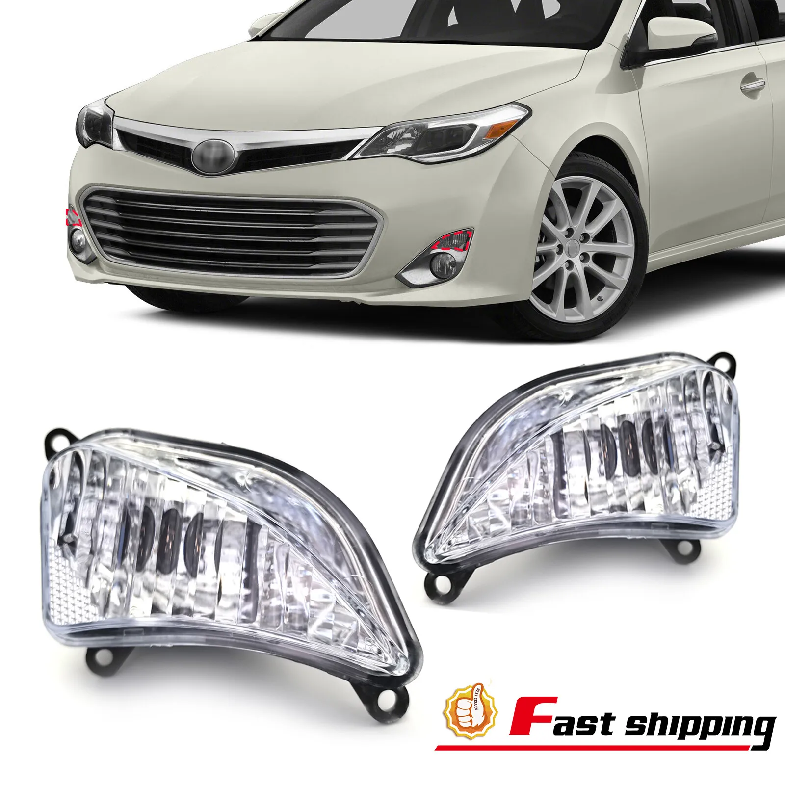 

Pair Bumper Turn Signal Lights Corner Lamps For 2013 2014 2015 Toyota Avalon