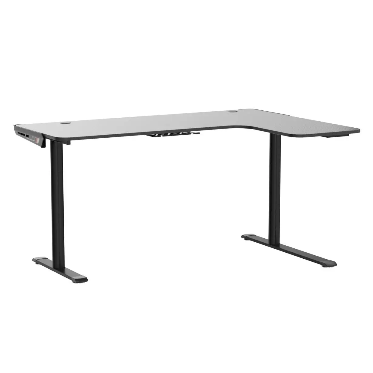 L-Shaped Gaming Desk 60 Inch Right Corner Computer Workstation Black, Customized