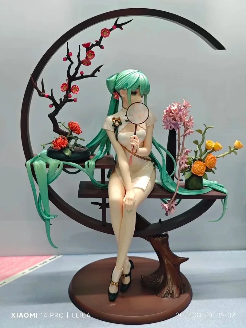 Offre spéciale 25 cm HATSUNE MIKU Figure d'anime Cheongsam Miku statue de douane ancienne Figurine en Pvc modèle à collectionner jouets cadeaux d'anniversaire