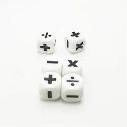 6 PCS Addition and Subtraction Symbol Dice Operation Assistant Props Multiplication and division Dices