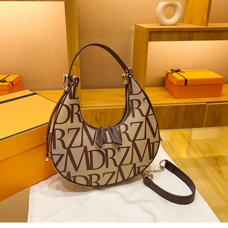 Feminino Um Ombro axilas Textura Cadeia, Senhoras 'Crossbody Bag, Super Hot Moda, Popular Impresso, Qualidade, Novo, 2022