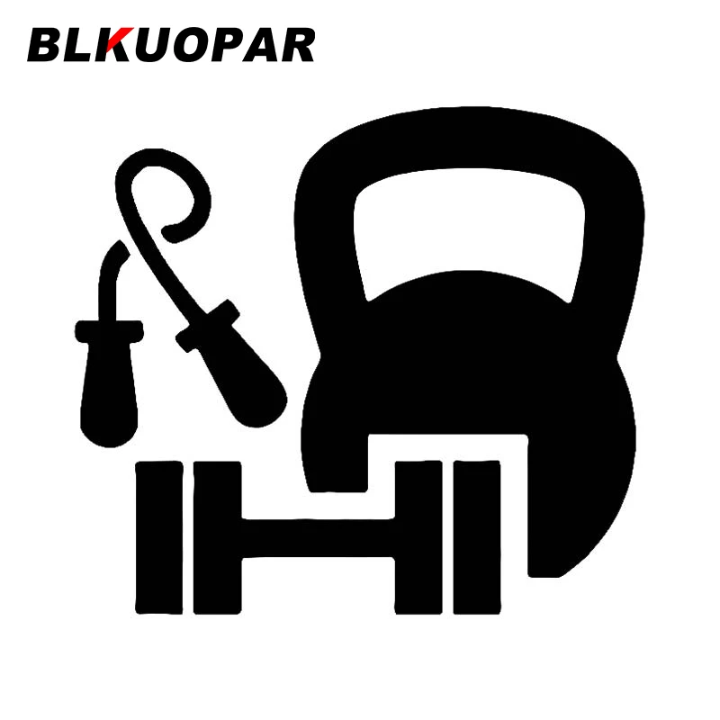 BLKUOPAR Exercise Equipment Silhouette Car Stickers Vinyl Decals Motorcycle Surfboard Waterproof RV Sunscreen Custom Printing