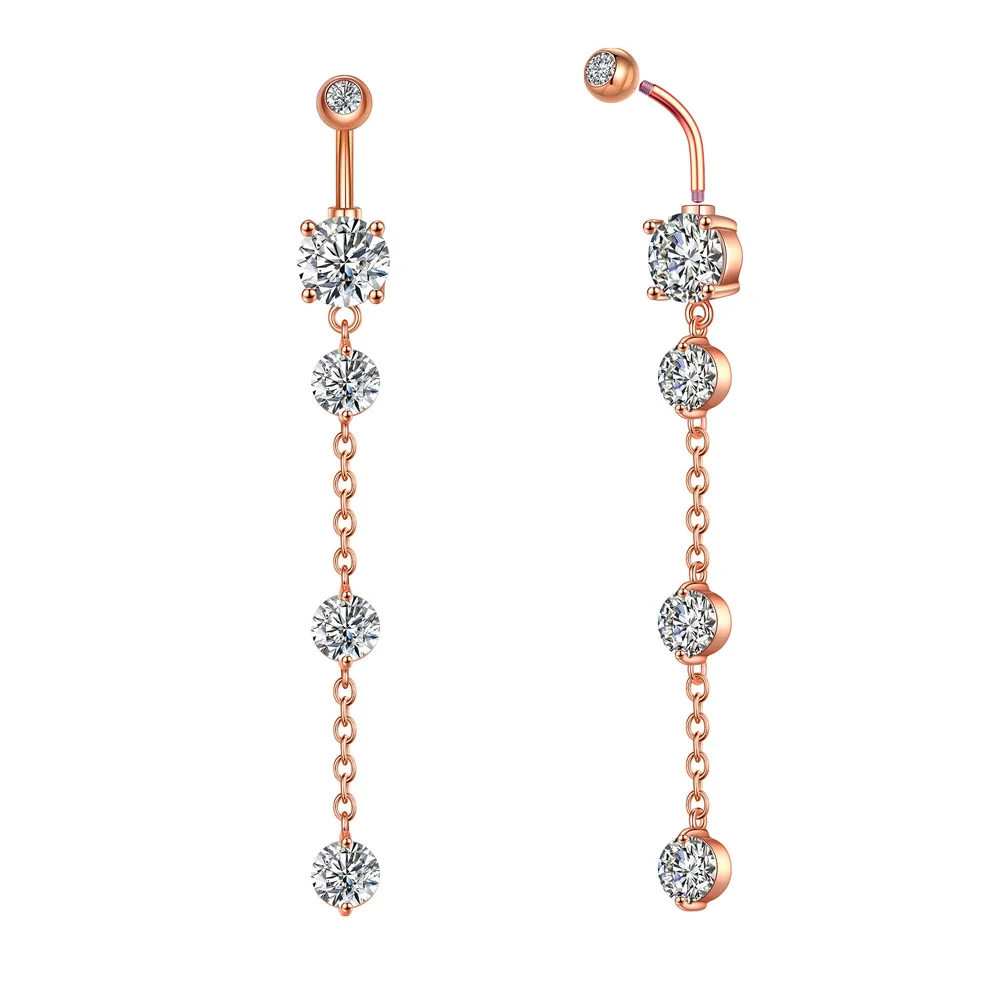 Trendy Engel Bauchnabel Ringe Edelstahl Zirkon Schmetterling Nabel Piercing Chirurgisch für Frauen Körper Bauch Schmuck Anhänger – Detail 8