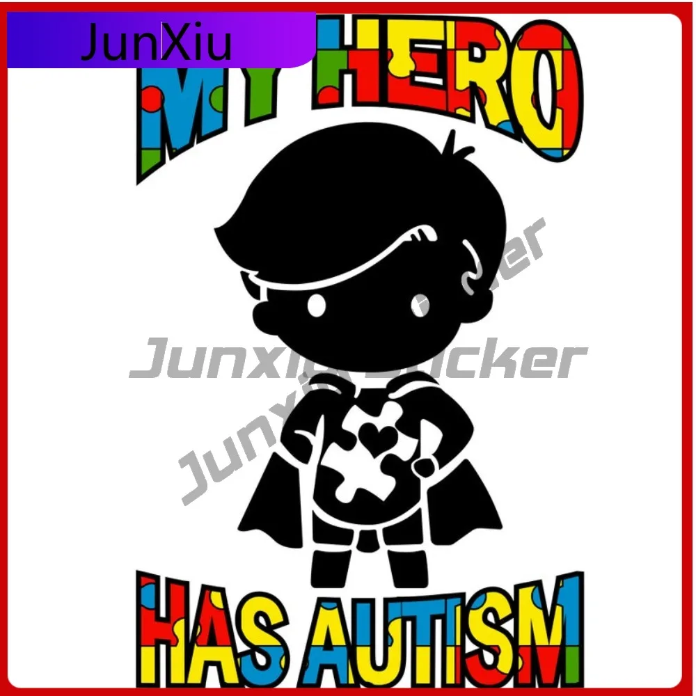 

Autism Awareness Sticker My Hero Has Autism Autism Support High Quality Scratch-proof Exterior Decal Suv Bicycle Skateboard PVC