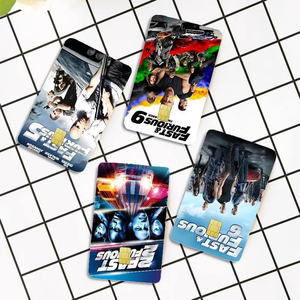 MovieF-Fast And F-Furious Classic Game Anime Sticker Film Skin Cover Case For Small Large No Chip Debit Credit Card Front Side
