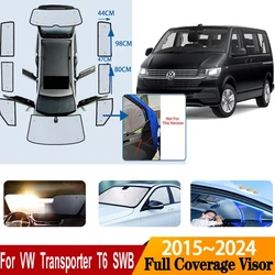 For VW Volkswagen Transporter T6 SWB Caravelle Multivan Doubleback 2015~2024 Car Sunscreen Window Sunshade Cover Car Accessories