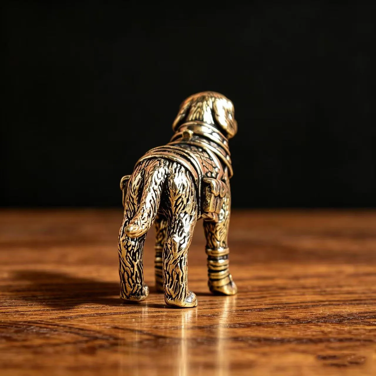 1/2 Piece Set of Brass Dog Figurines, Vintage Cultural and Creative Crafts, Halloween and Christmas Gifts - view 3