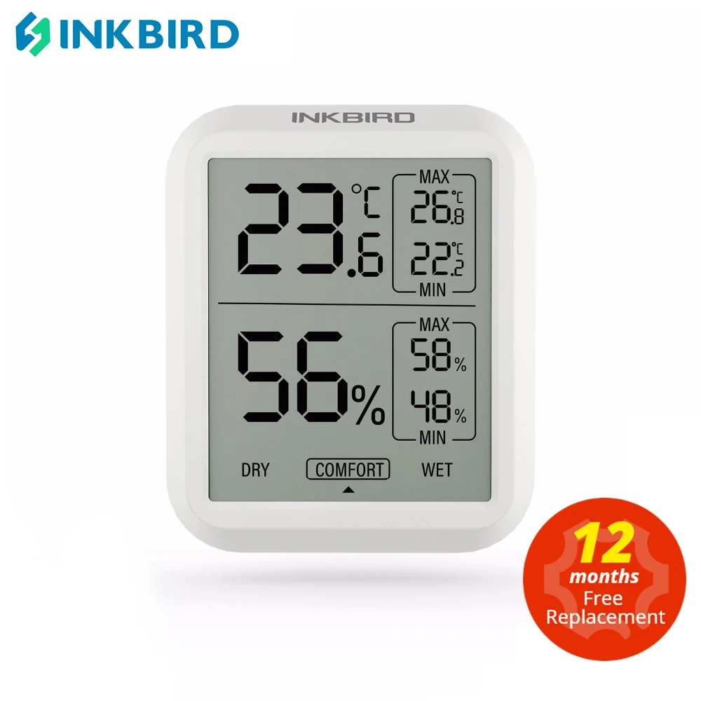 

INKBIRD ITH-20 High Accuracy Digital Thermometer Hygrometer Temperature Humidity Gauge Monitor Indoor Electronic Weather Station