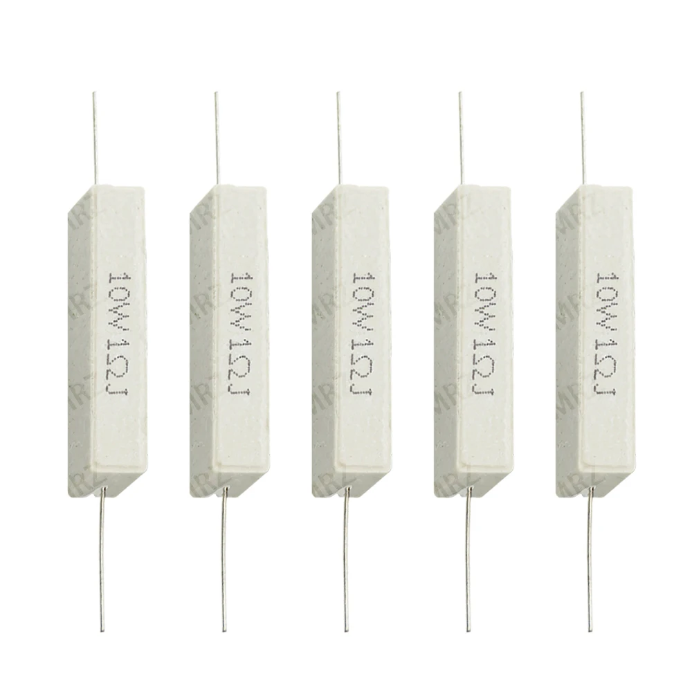 10PCS 1R 2R 3R 5R 8R 1K 10K 2K Cement Wirewound Resistor 10W Non-Inductive Series 0.01R–10K  2.2R 330R 150R 100R 20R 47R 25R