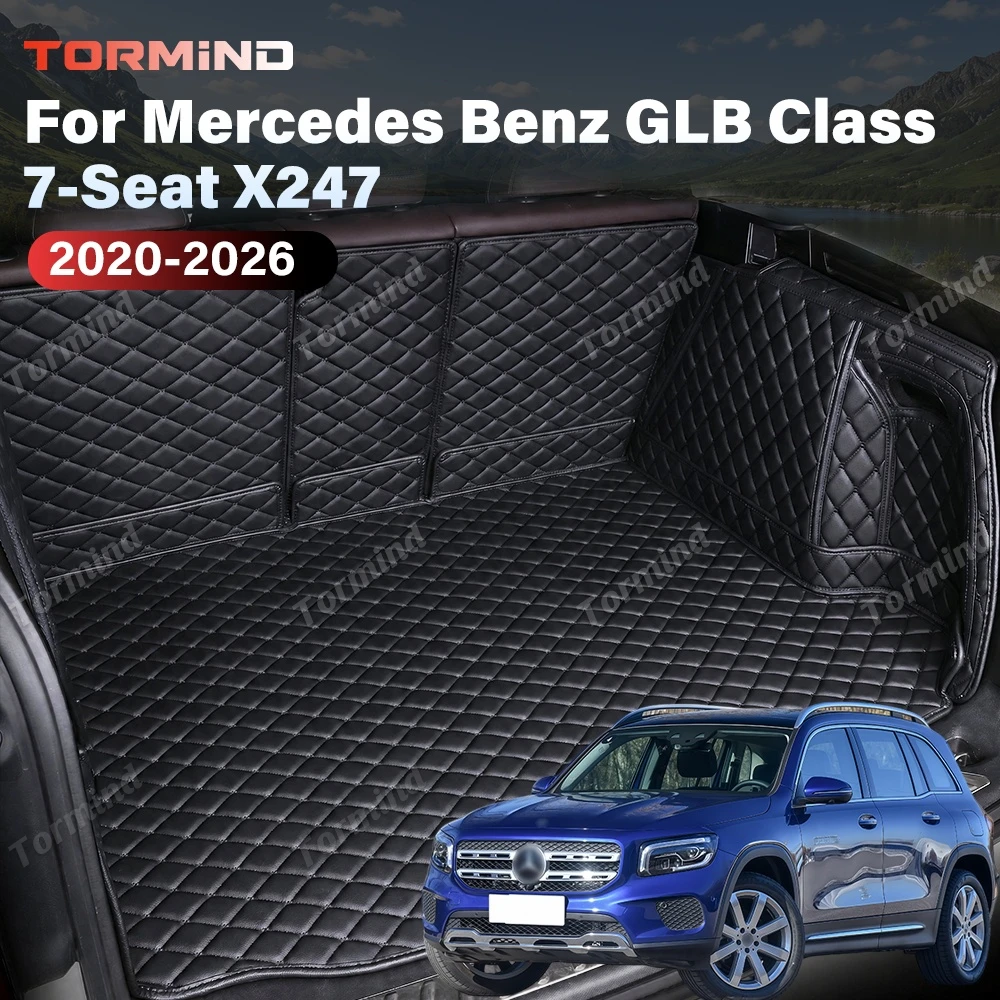 Tormind For Mercedes Benz GLB Class 7-Seat X247 2020-2026 25 24 Car Trunk Mats Cargo Liner Car Backrest Pad Interior Accessories