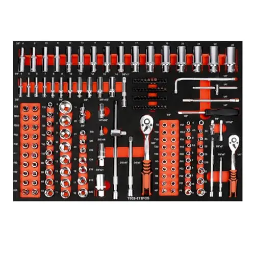 

Tool Set in Foam Tray, 25 /43/171 Pieces Pliers & Screwdrivers Mechanic