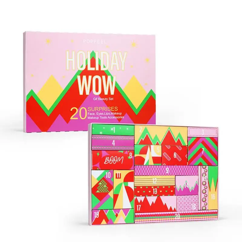 2022 Make-Up Adventskalender 2022 Kerst Countdown Kalenders Lippenstift Oogschaduw Cosmetica Set Feestartikelen Voor Vrouwelijke Meisjes