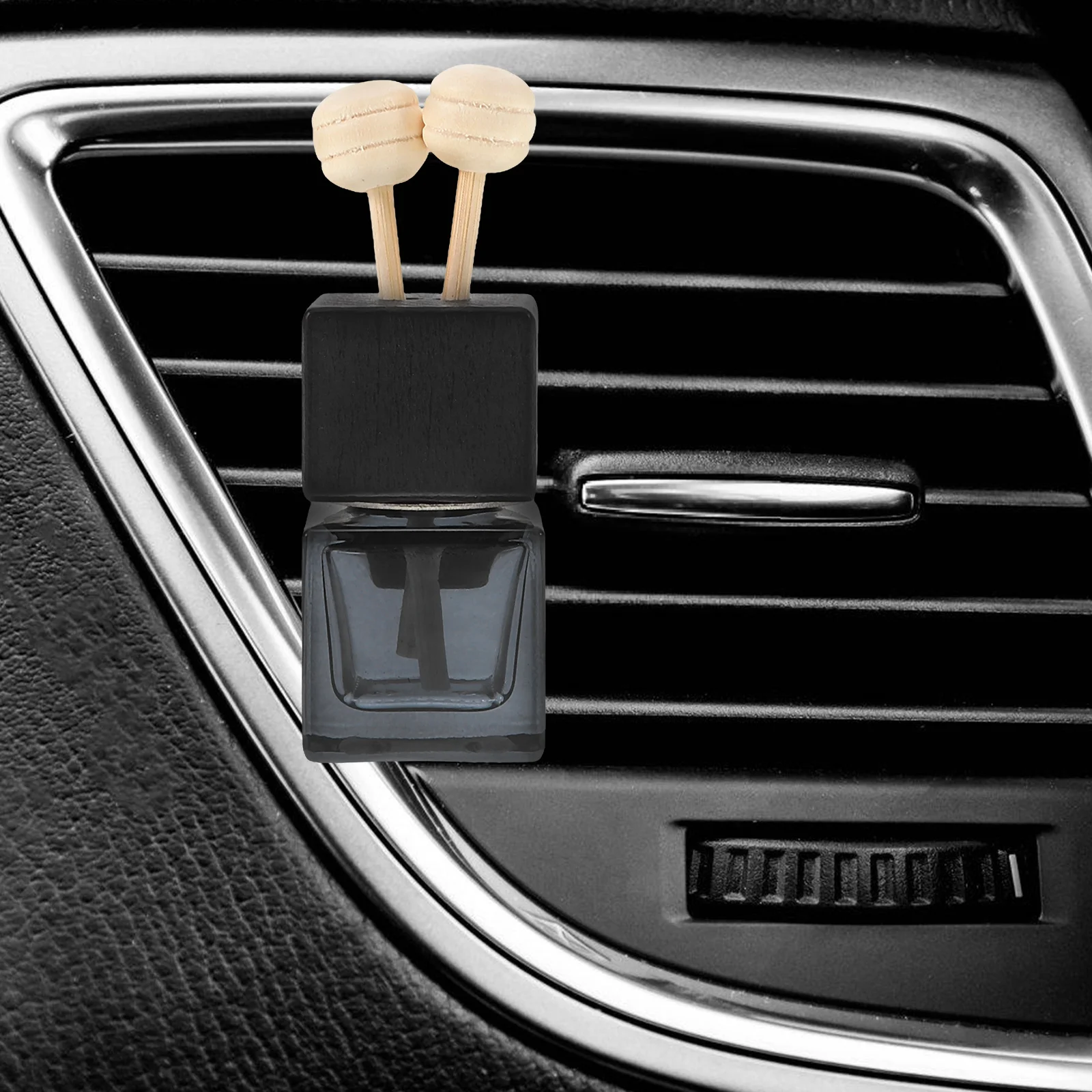 

Car Air Freshener Vent Clip Clear Glass Essential Oil Diffuser Auto Perfume Aroma Bottle Fragrance Decor For All Vehicles