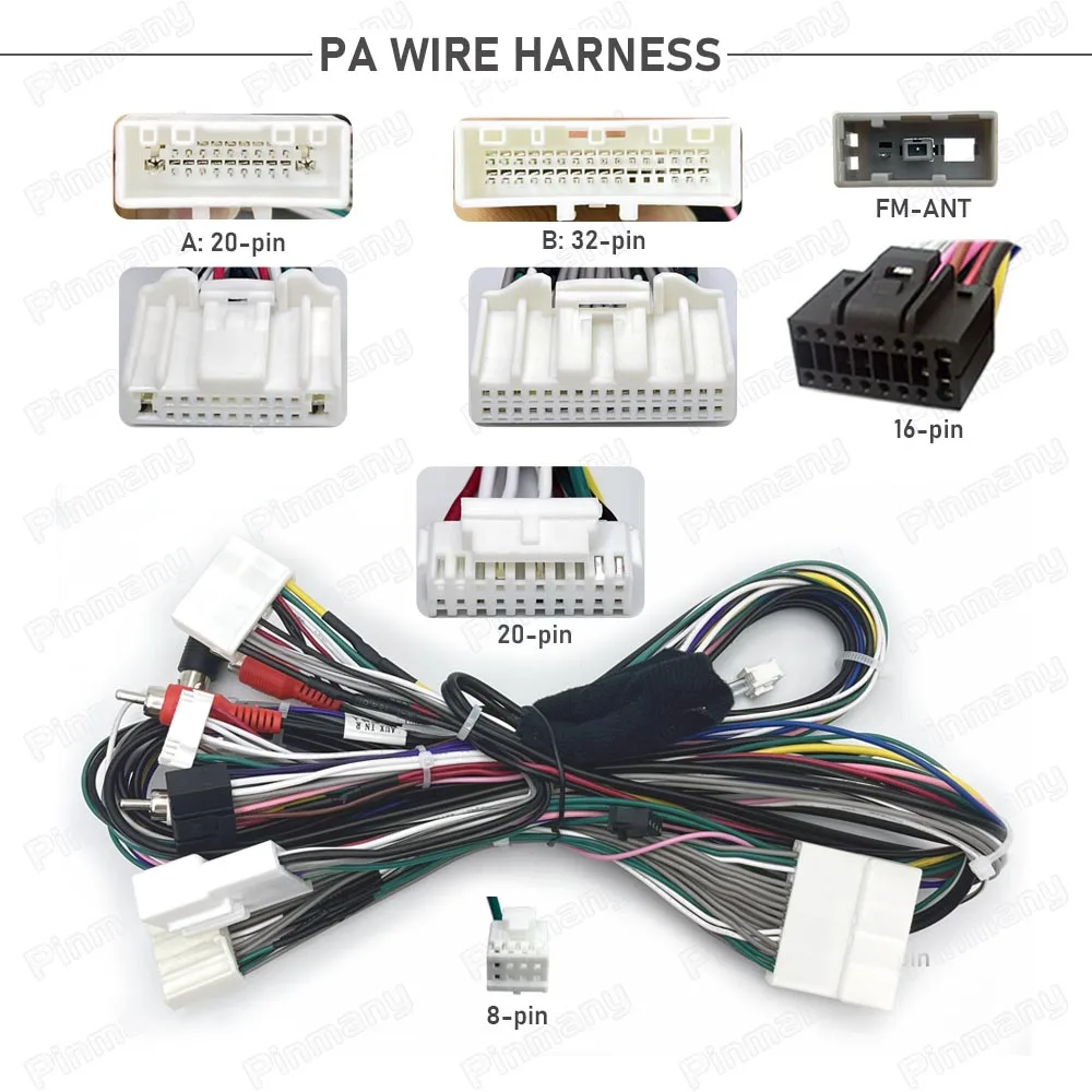 Pinmany NSC35 Car Radio Wire Harness Adapter with CAN BUS Decoder for 2011-2015 Nissan Pathfinder,Support original 360 Camera