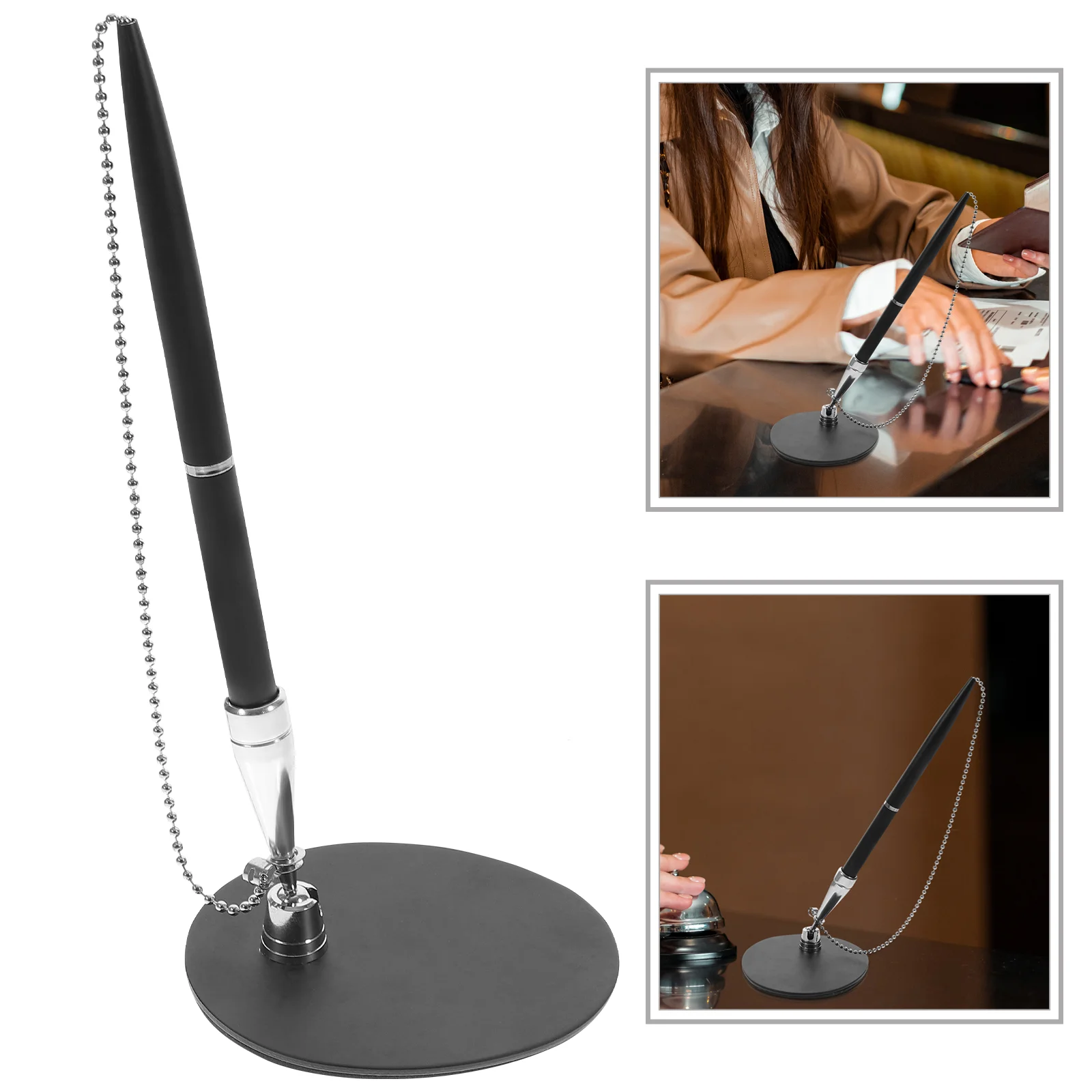 

Signing Pen with Chain Black Pens Business Signature Desktop Multi-function Writing