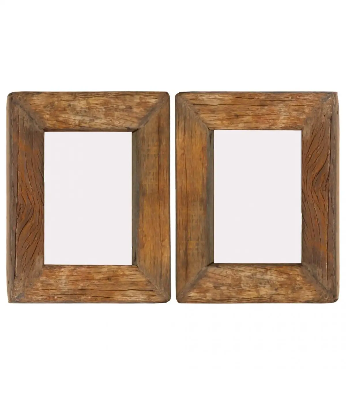 Photo Frames 2 Pcts Recycled Solid Wood & Glass 23x28 cm