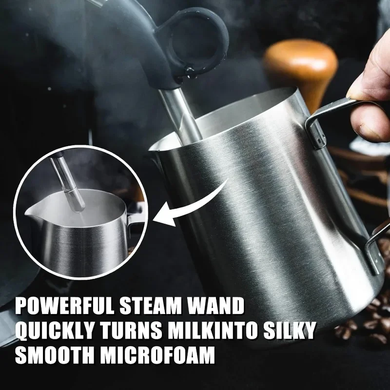 Semi automatic household commercial ground bean Italian coffee machine, freshly ground coffee bean powder dual-use coffee machin