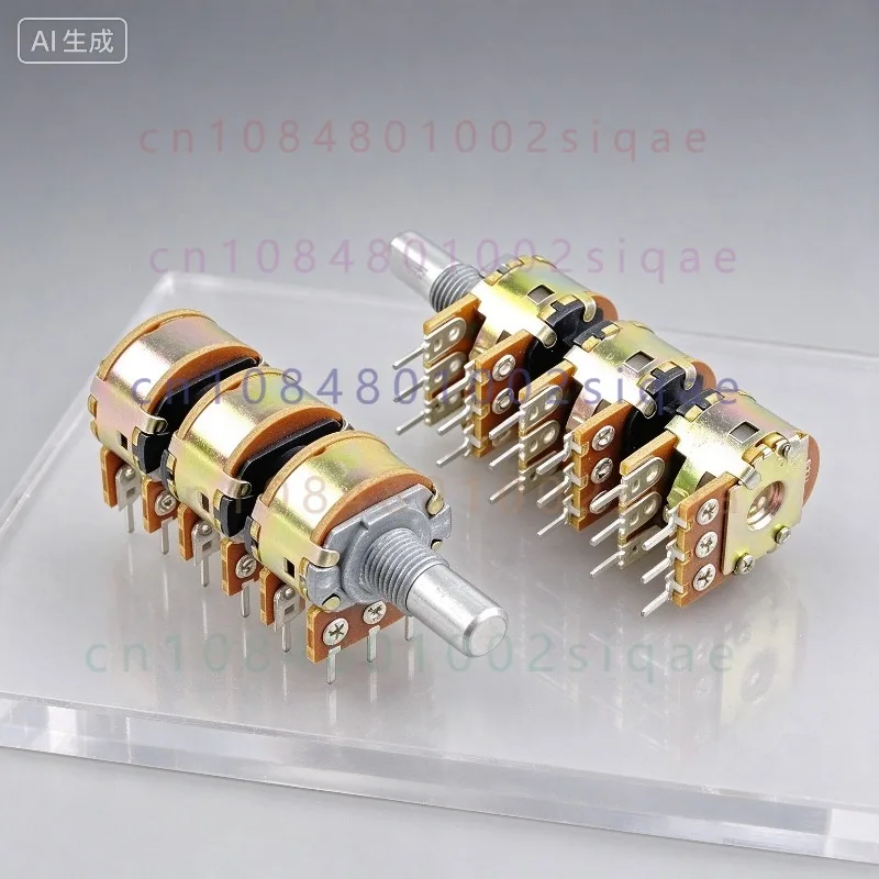 FOR Puyao F16 Type B5K 6 Pin Potentiometer, Amplifier Audio Multi Channel Treble Bass Volume Control 15mm Shaft