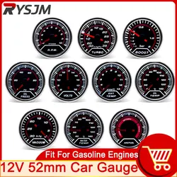 AD 52mm Water Temperature Gauge + 10mm Sensor Boost Gauge Bar Psi Vacuum Oil Temp Press Voltmeter Tachometer RPM Car Gauge Pods