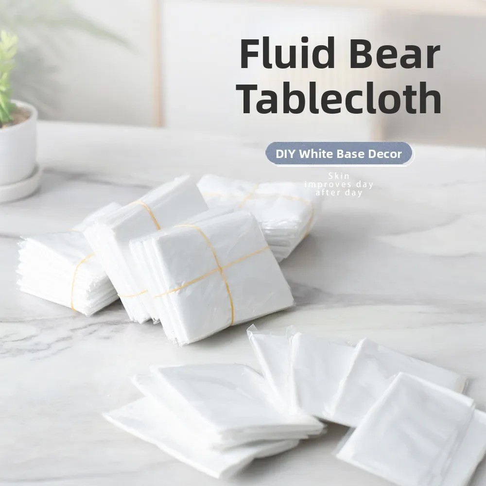 

PE Thickened Disposable Plastic Tablecloth Fluid Bear Takeaway Crayfish Studio Special Table Mat Thickened No Leakage