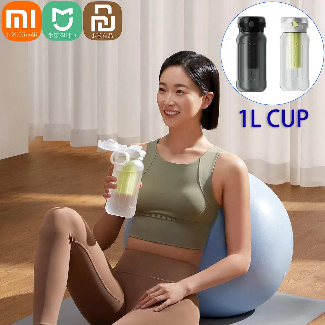 Xiaomi Portable Travel Sports Water Cup 1L Sport Water Bottle Safe Plastic Bottles For Mi Training Sport Mixing Fitness Kettle