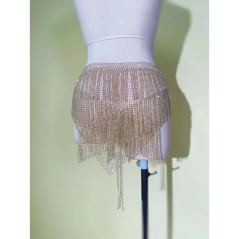 Customized Belly Dance Belt Belly Dancewear Waist Chain Mesh Diamond Hip Scarf bellydancer costume sexy