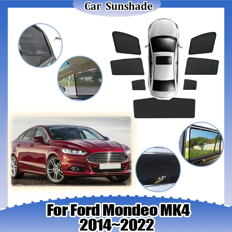 

Sun Visor For Ford Mondeo MK4 Fusion MK2 2014-2022 Breathable Heat Insulation Side Window Cover UV Protection Shade Accessories