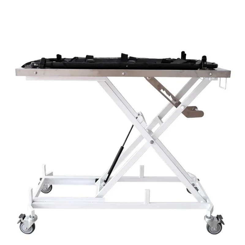Pet First Aid Stainless Steel Manual Lift Ambulance Stretcher Trolley Veterinary Rescue Transport