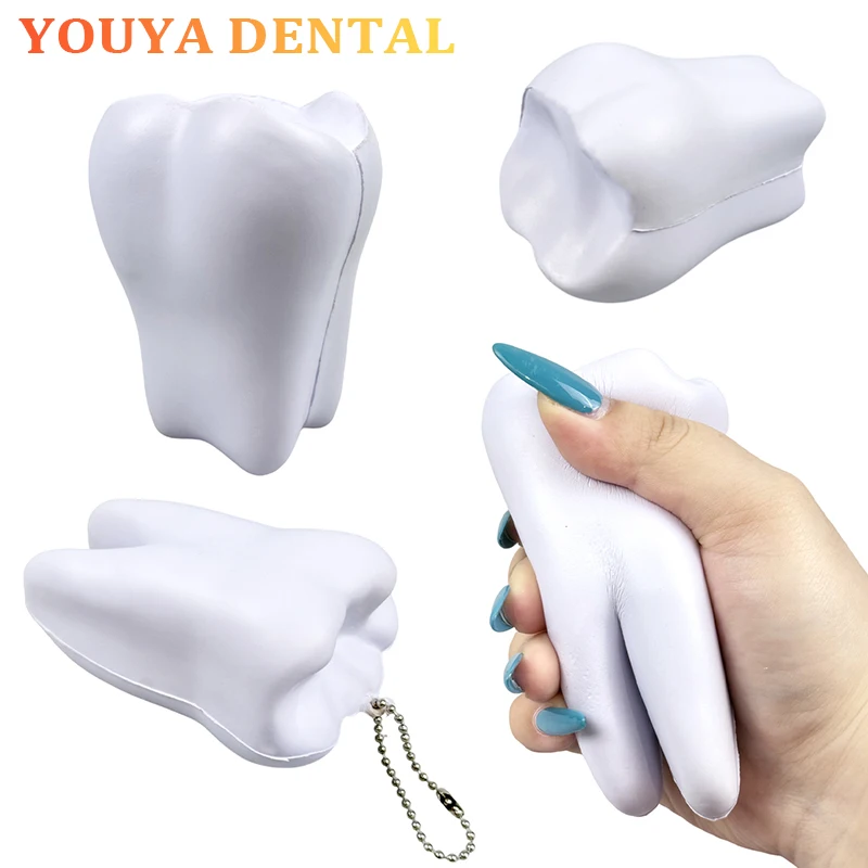 

1PC Tooth Shape Toy Slowly Rising Children Anti Pressure Toy Cute Size Tooth Shape Comfortable Squeezing Toy Dentist Gift