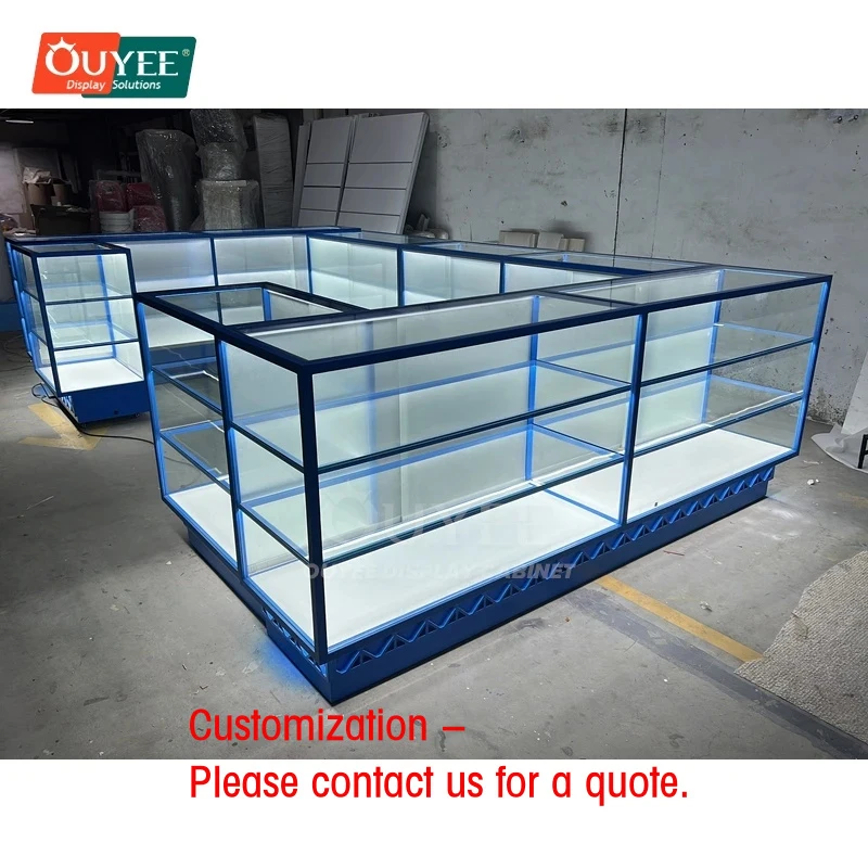 custom.Maker Display Counter Glass Showcase Mobile Storage Included Iron Consumer Electronics