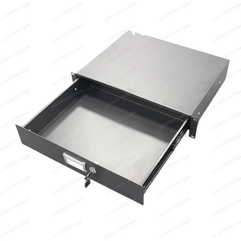 2U3U Full Metal/Wood Drawer Air Case with Lock Wireless Microphone 19 Inch Home Standard