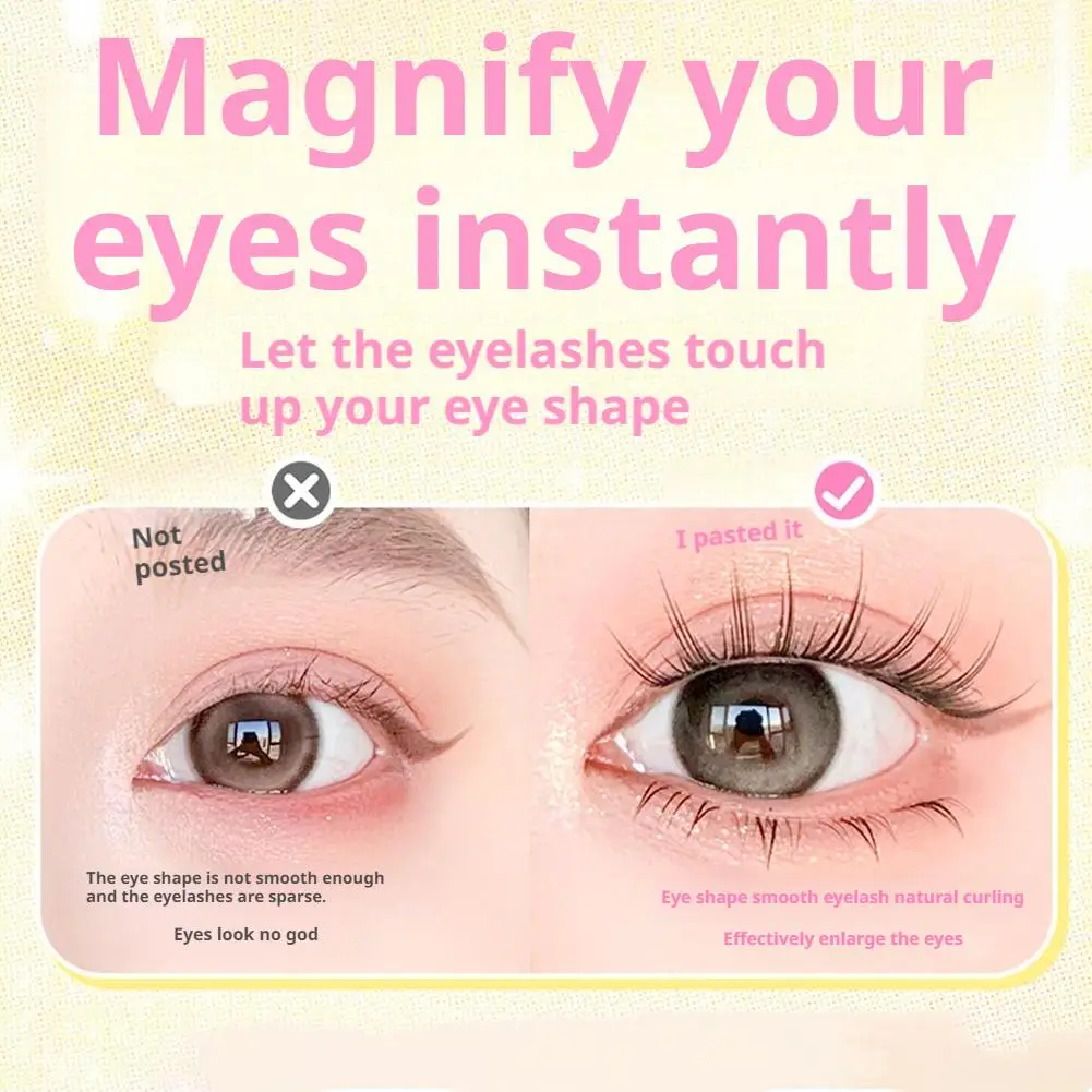 Segmented False Eyelashes New Natural Simulation Glue Free Long Lasting Fake Eyelashes Professional Eyelashes Makeup Tool