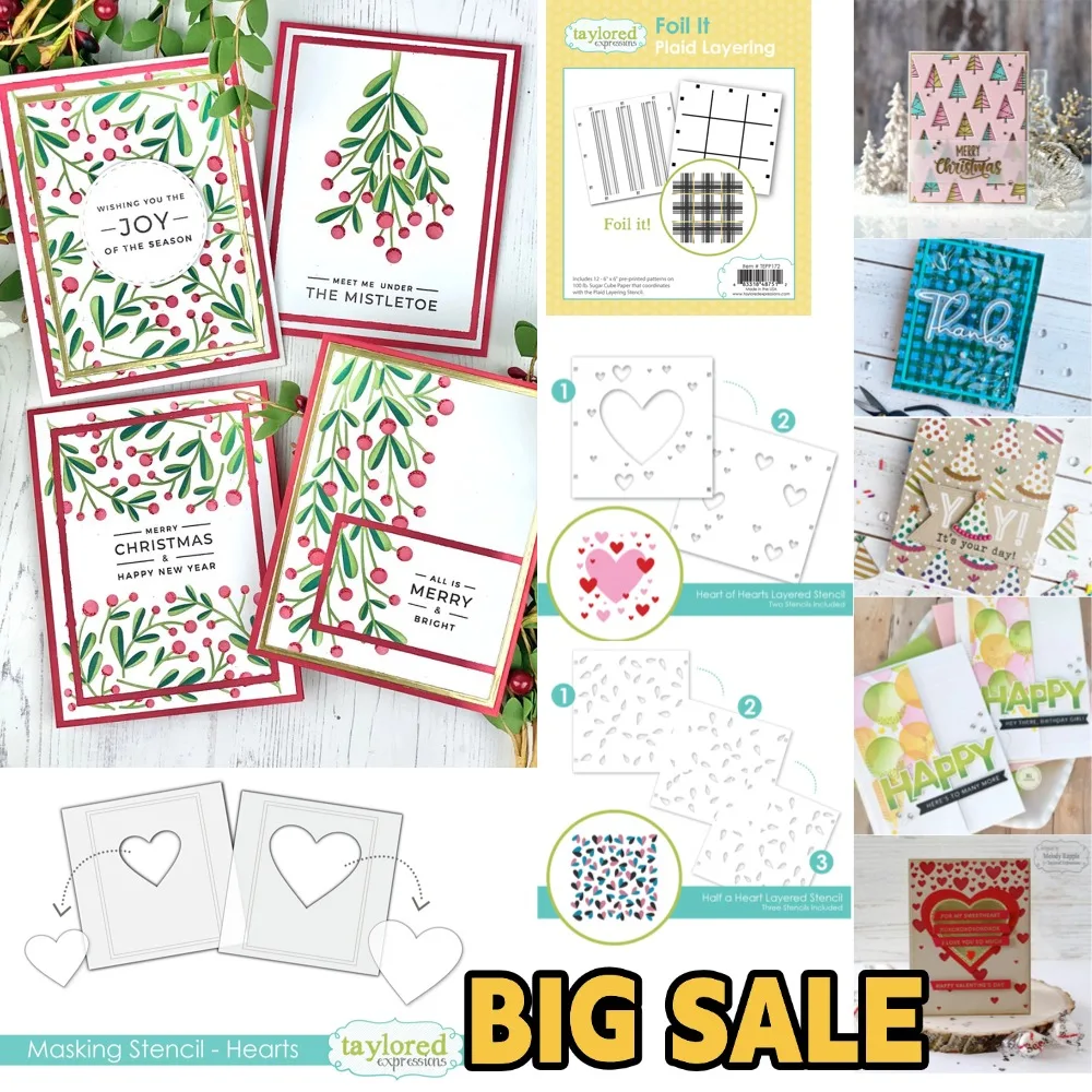 Christmas Tree Pattern Love 2026 new big sale Metal Cutting Stencil DIY Scrapbooking Easter Craft Embossing Making Stencil