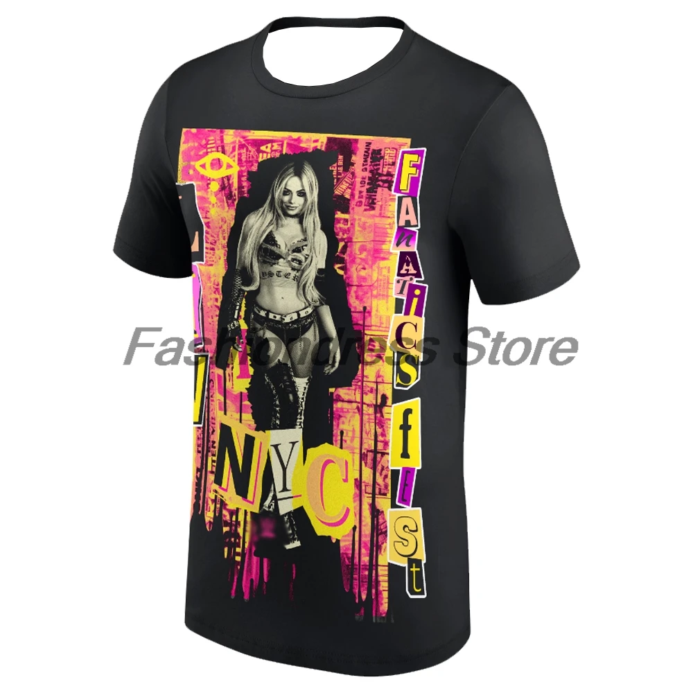 Liv Morgan New York 2026 T-shirt Crewneck Short Sleeve Polyester Black Tee Men Women Outdoor Streetwear Tops