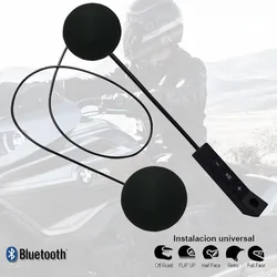 Motorcycle Bluetooth Helmet Headset BT5.0 Wireless Handsfree Call Anti-interference Voice Assistant Waterproof Moto Earphone