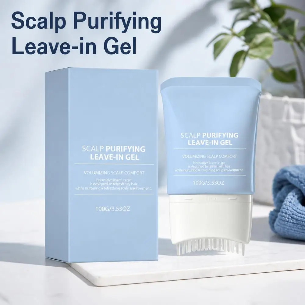 100g No-Rinse Fluffy Hair Gel Lightweight Root Lift Styling Care with Built-In Applicator for Flat Hair Post-Workout Refresh