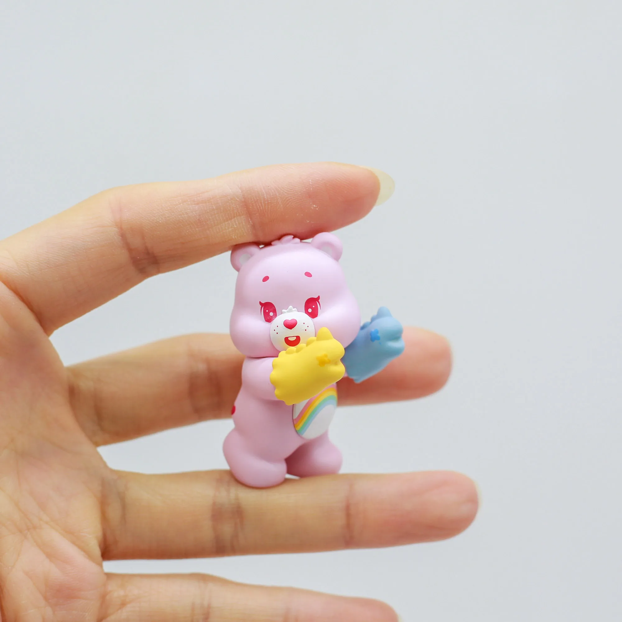 FUNISM Care Bears Little Things Series Cubby Face صندوق أعمى لعبة جمع Kawaii الدب أرقام دمية صغيرة الفتيات هدايا عيد الميلاد